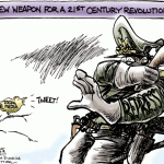 140 characters really make a change! Every war has its weapons.. Words do speak louder than actions.